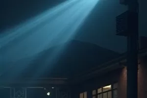《雨季备忘录》封面，玻璃窗上的雨痕与模糊的街灯