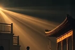 《旧唱片行》封面，靠墙排列的黑胶唱片与试听转盘